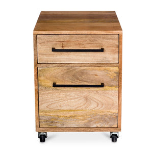 Modern European furniture - Wooden 2-Drawer Mobile Filing Cabinet - www.oroa.com