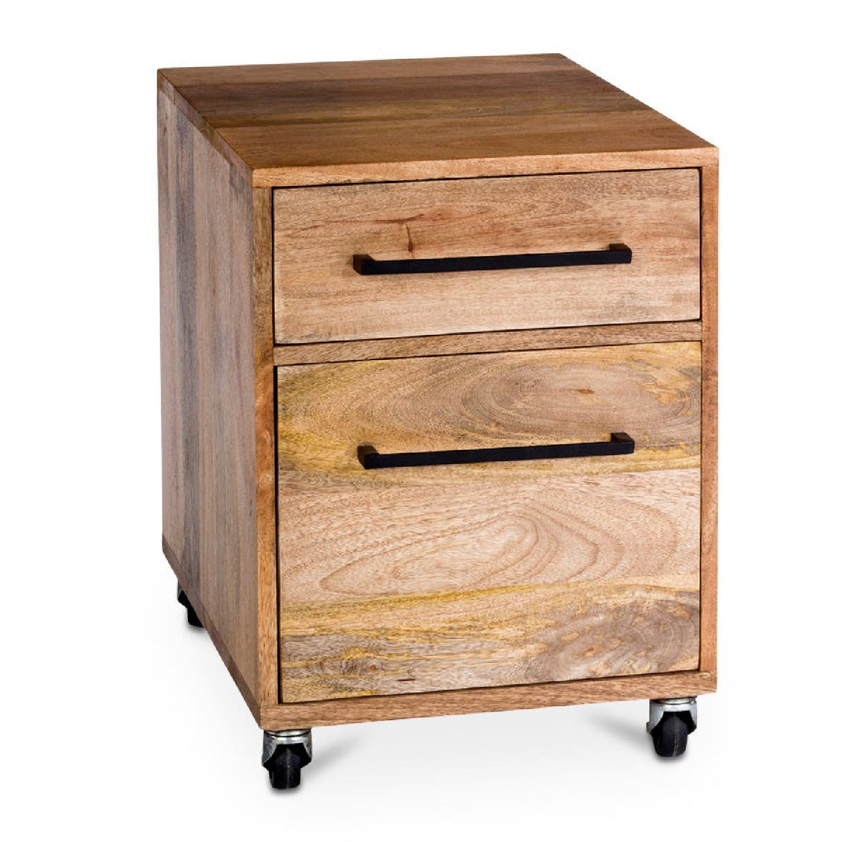 Modern European furniture - Wooden 2-Drawer Mobile Filing Cabinet - www.oroa.com