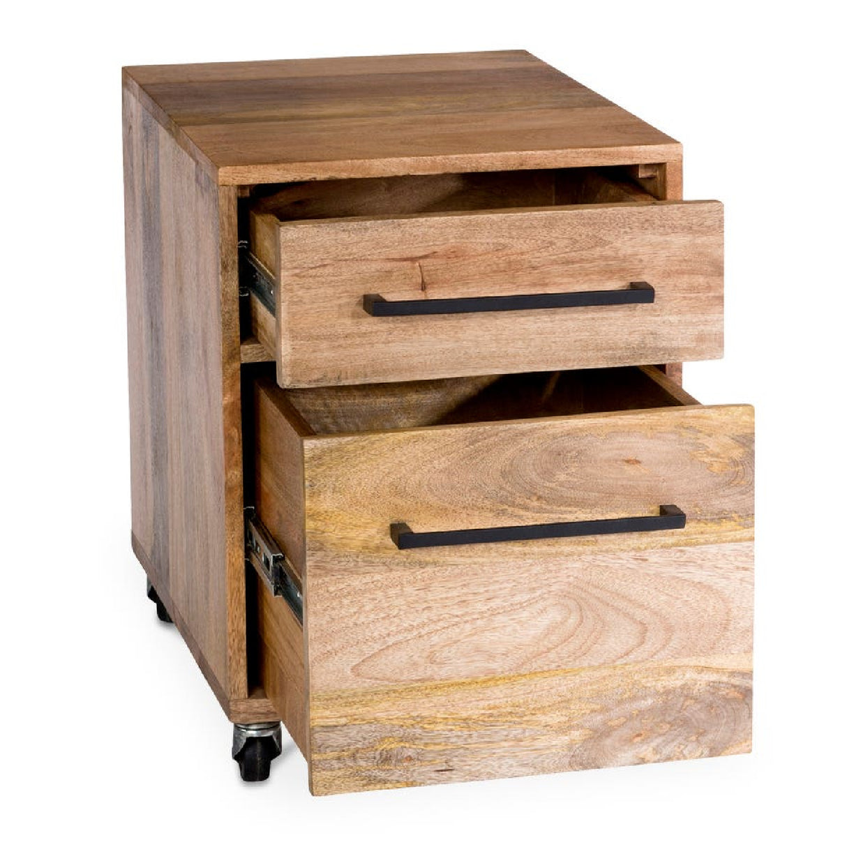 Modern European furniture - Wooden 2-Drawer Mobile Filing Cabinet - www.oroa.com