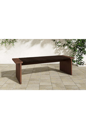 Brown Hyacinth Outdoor Bench | Novi Living Merritt