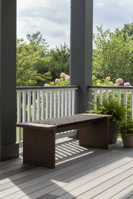 Brown Hyacinth Outdoor Bench | Novi Living Merritt