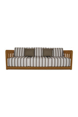Modern European furniture - Stripe Cushioned Outdoor Sofa - www.oroa.com