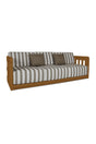 Modern European furniture - Stripe Cushioned Outdoor Sofa - www.oroa.com