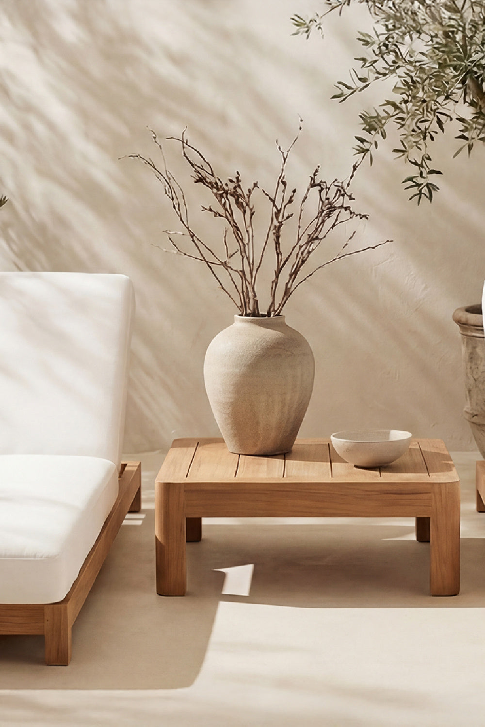 White Padded Outdoor Dining Chair | Novi Living Nellie