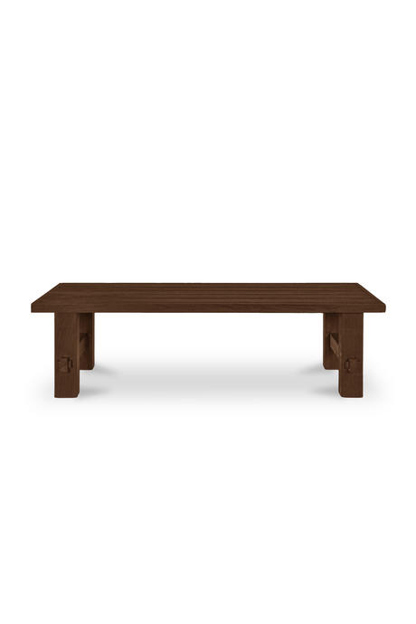 Modern European furniture - Slatted Teak Outdoor Dining Bench - www.oroa.com