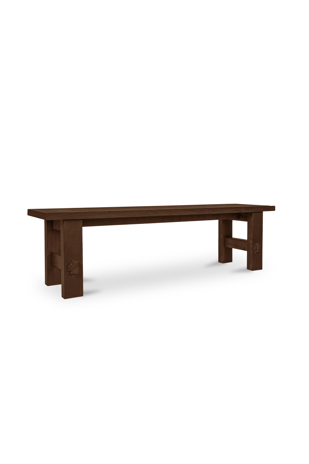 Slatted Teak Outdoor Dining Bench | Novi Living Esmond | Oroa.com