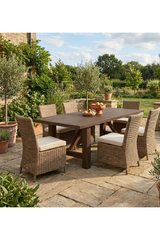 Modern European furniture - Slatted Teak Outdoor Dining Table - www.oroa.com