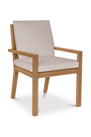 White Cushioned Outdoor Dining Chair | Novi Living Mateo | Oroa.com
