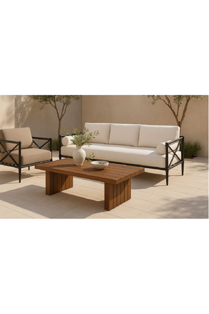Slatted Teak Outdoor Coffee Table | Novi Living Denby | Oroa.com
