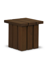 Modern European furniture - Slatted Teak Outdoor Side Table - www.oroa.com