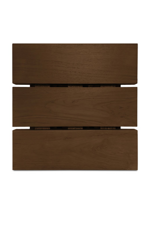 Slatted Teak Outdoor Side Table | Novi Living Denby | Oroa.com