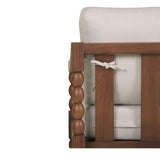 Modern European furniture - Turned-Leg Teak Outdoor Accent Chair - www.oroa.com