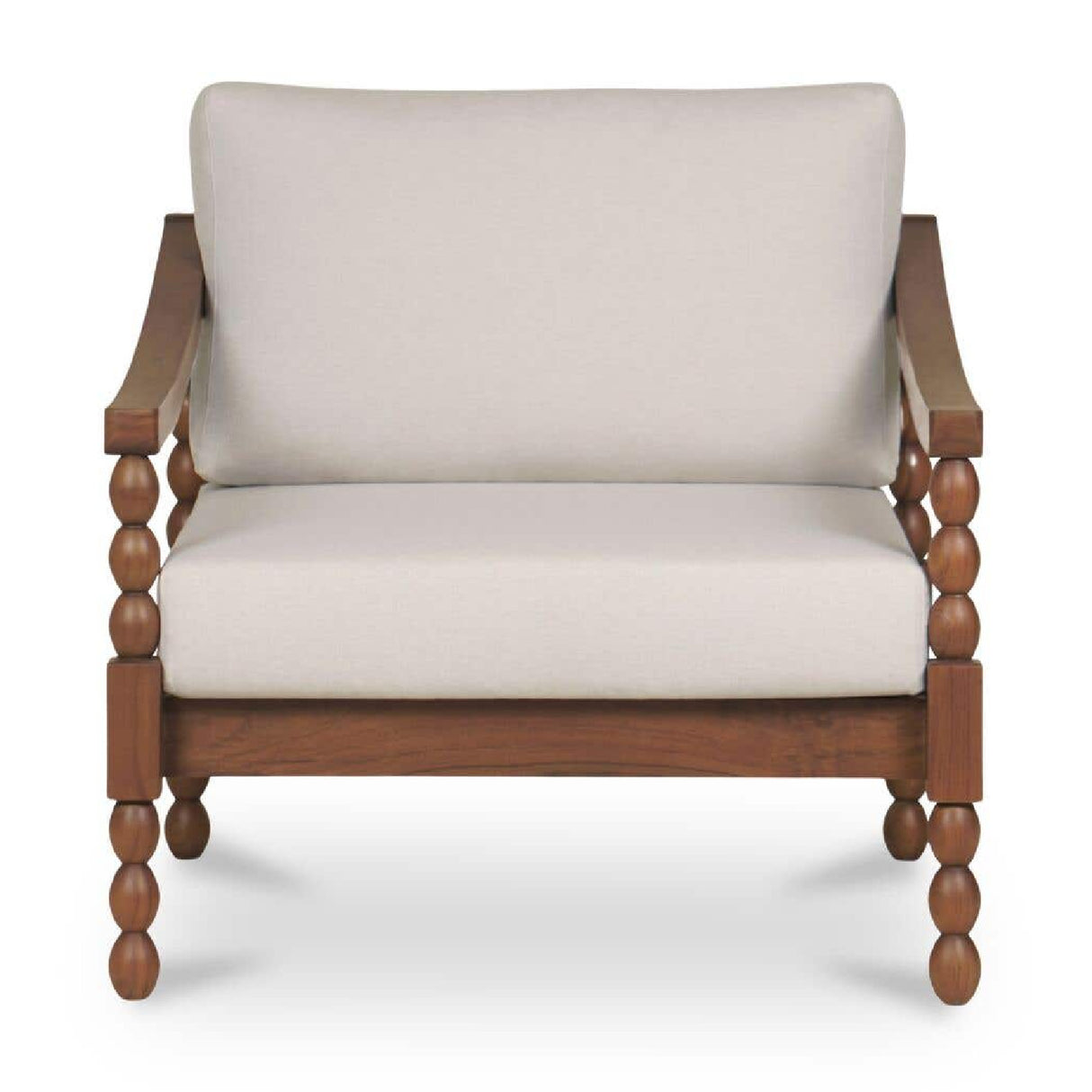   Modern European furniture - Turned-Leg Teak Outdoor Accent Chair - www.oroa.com | Oroa.com