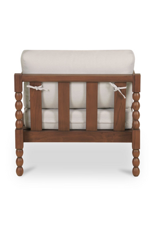 Turned-Leg Teak Outdoor Accent Chair | Novi Living Delilah | Oroa.com