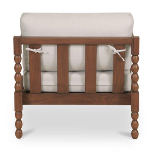   Modern European furniture - Turned-Leg Teak Outdoor Accent Chair - www.oroa.com | Oroa.com