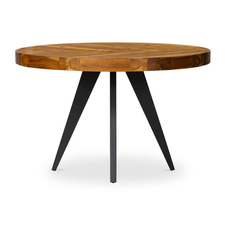 Modern European furniture - Parquet Patterned Wooden Dining Table - www.oroa.com