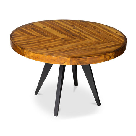 Modern European furniture - Parquet Patterned Wooden Dining Table - www.oroa.com