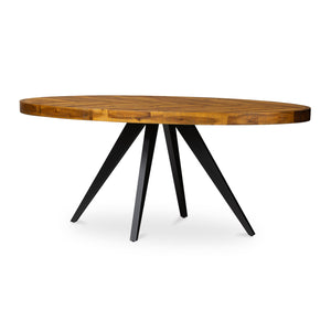 Modern European furniture - Parquet Patterned Wooden Dining Table - www.oroa.com