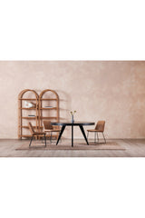 Modern European furniture - Black Acacia Round Dining Table - www.oroa.com