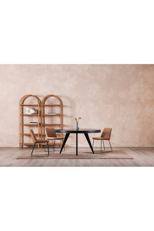 Modern European furniture - Black Acacia Round Dining Table - www.oroa.com