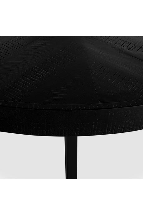 Modern European furniture - Black Acacia Round Dining Table - www.oroa.com