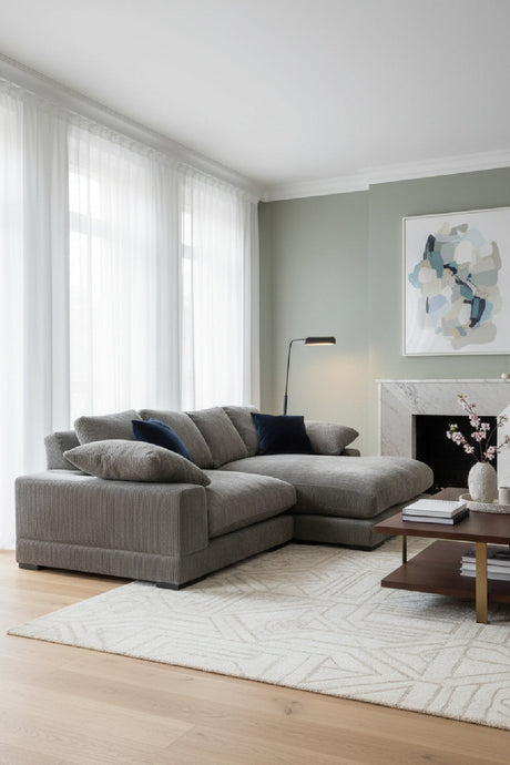 Modern European furniture - Corduroy Sectional Sofa - www.oroa.com