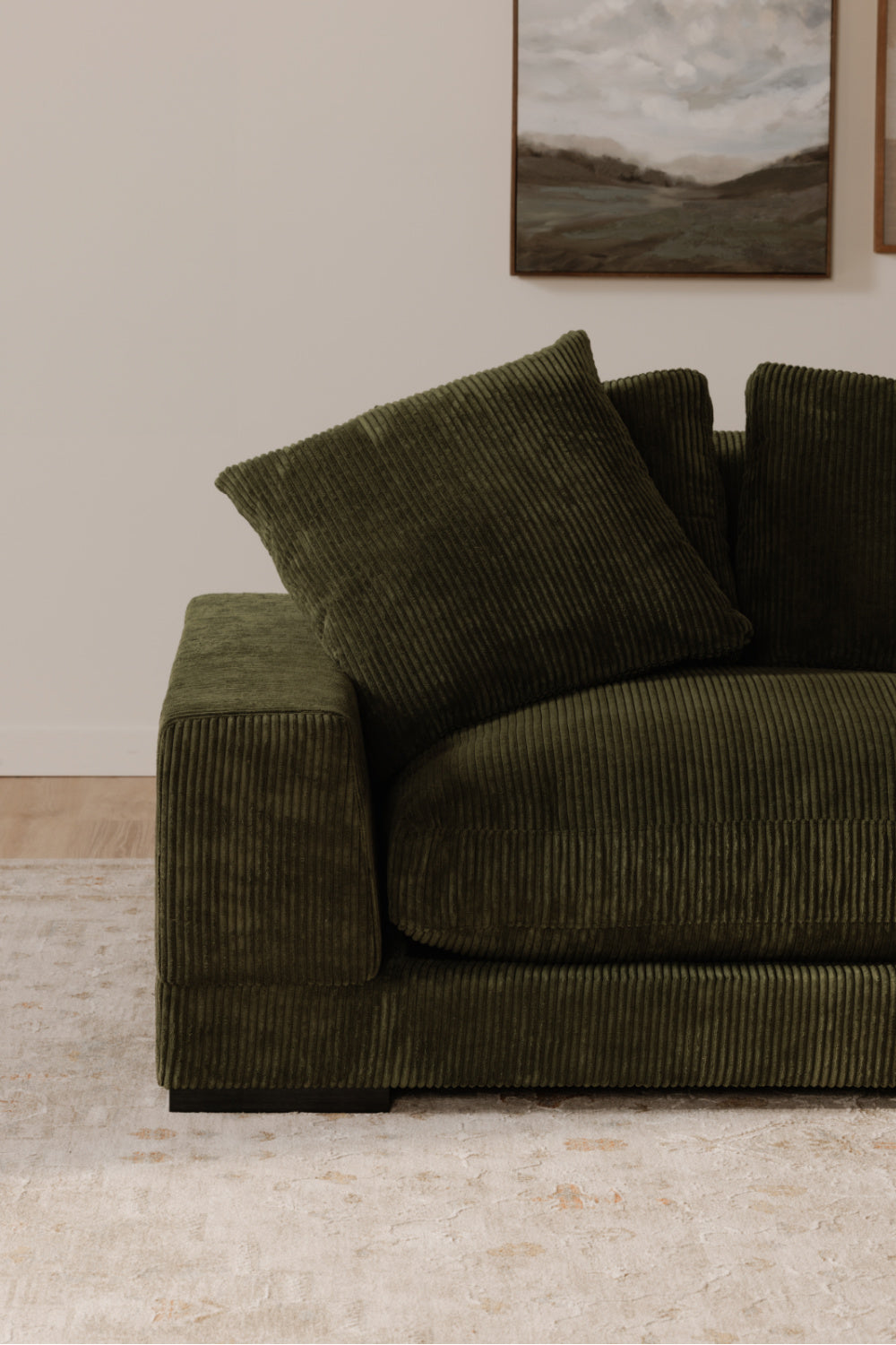 Modern European furniture - Dark Green Sectional Sofa - www.oroa.com
