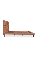 Modern European furniture - Acacia Organic-Edge Headboard Bed - www.oroa.com