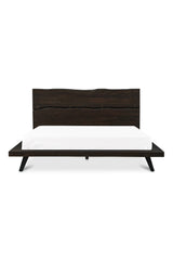 Modern European furniture - Brown Solid Acacia Bed - www.oroa.com