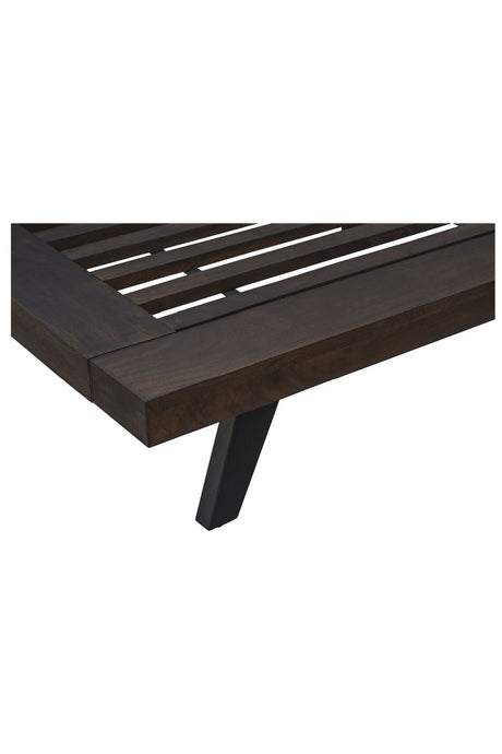 Modern European furniture - Brown Solid Acacia Bed - www.oroa.com