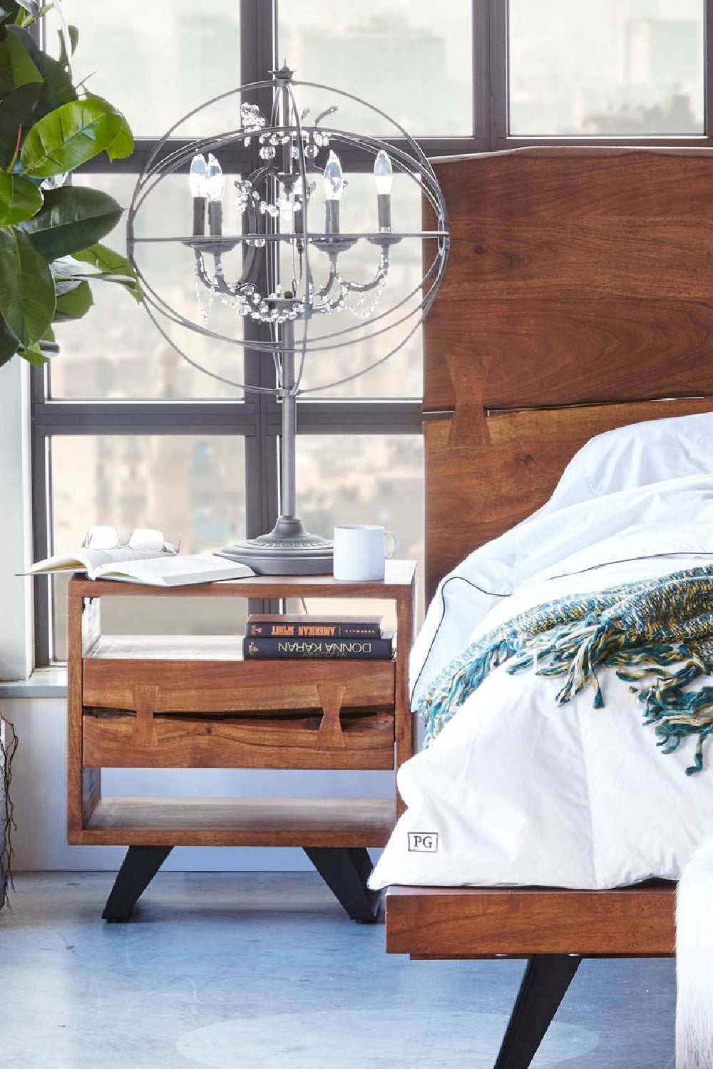 Solid Acacia 1-Drawer Nightstand | Novi Living Madagascar