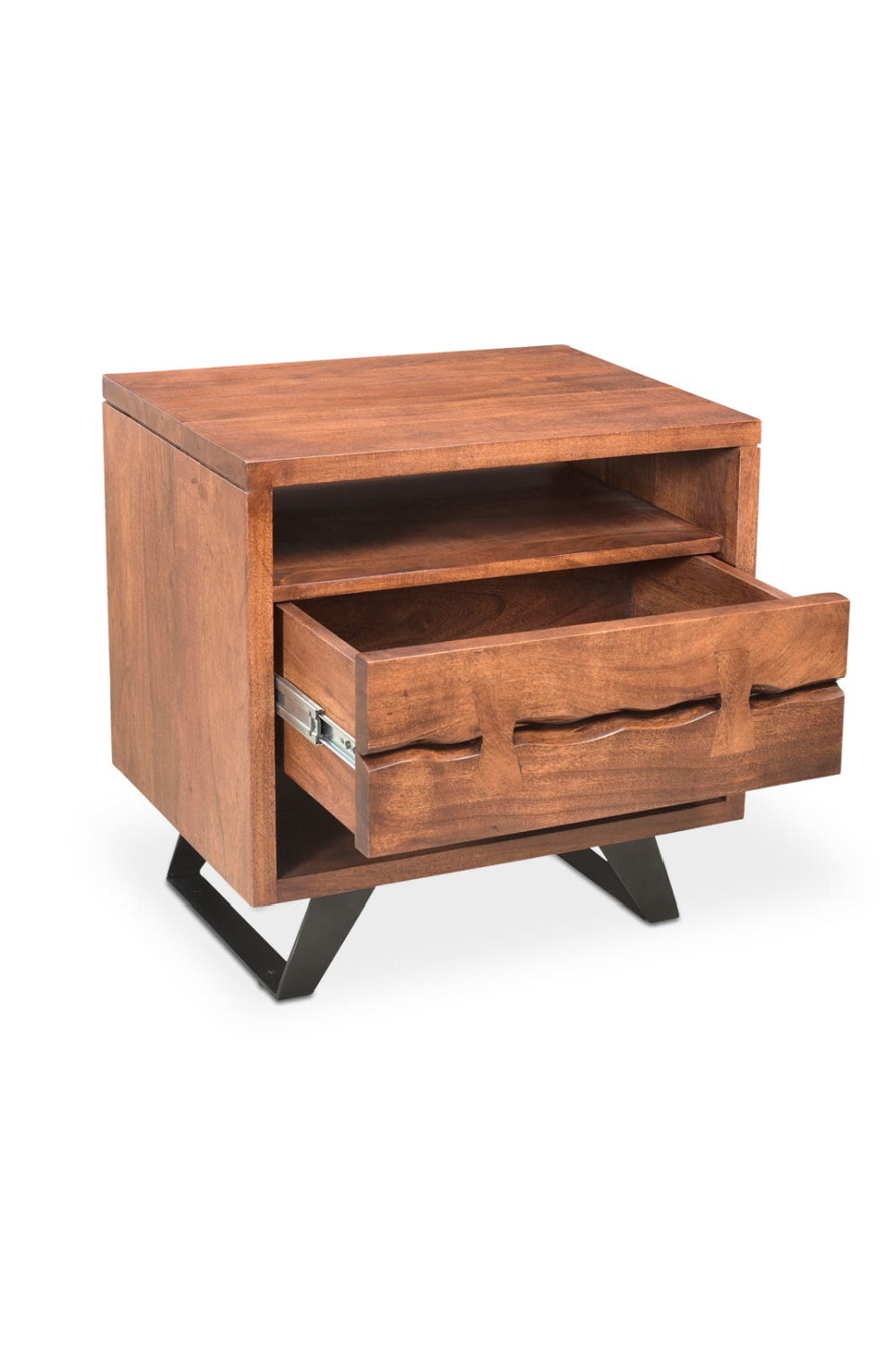 Solid Acacia 1-Drawer Nightstand | Novi Living Madagascar