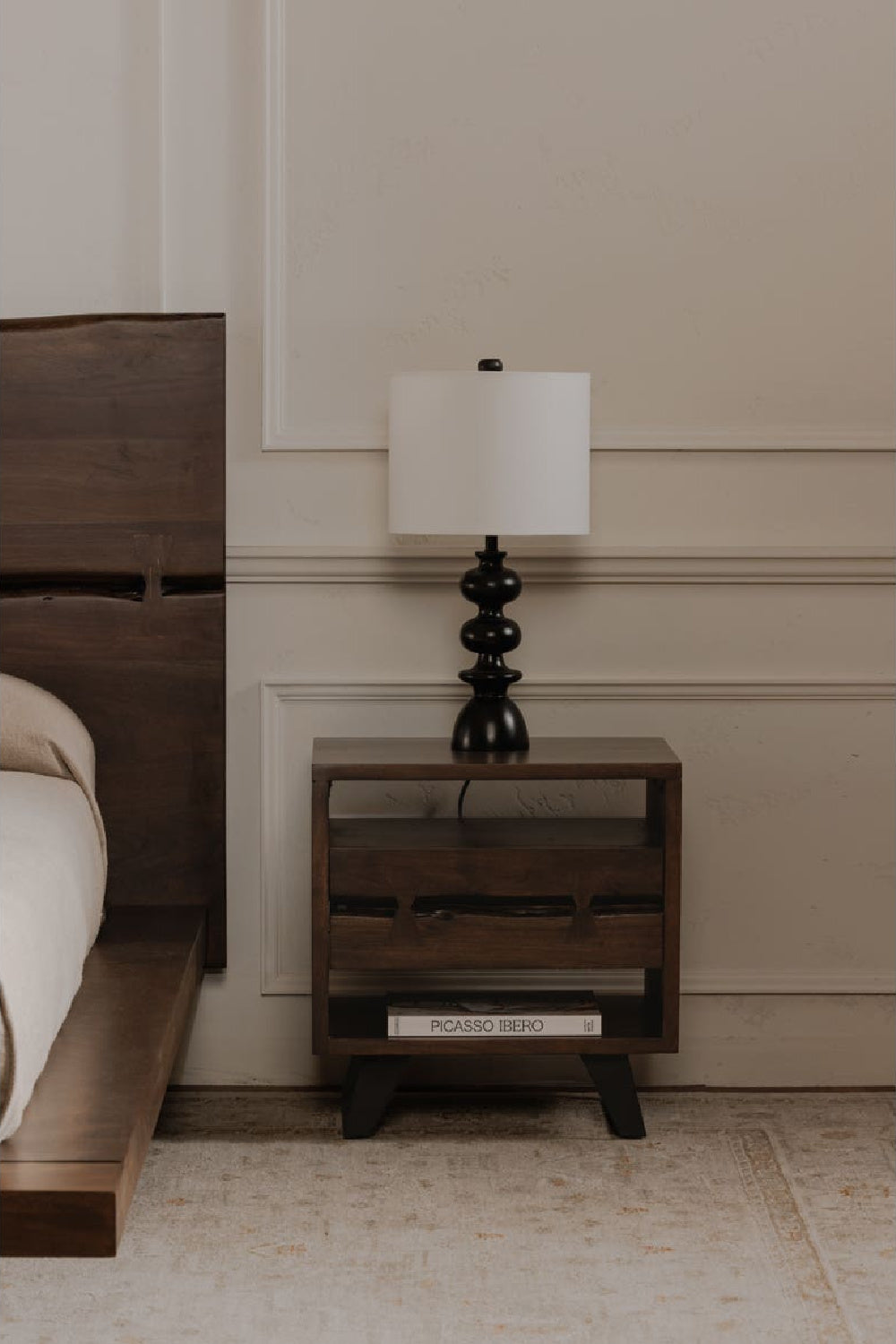 Solid Acacia 1-Drawer Nightstand | Novi Living Madagascar