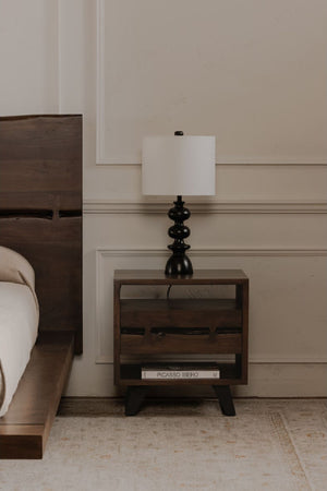 Solid Acacia 1-Drawer Nightstand | Novi Living Madagascar