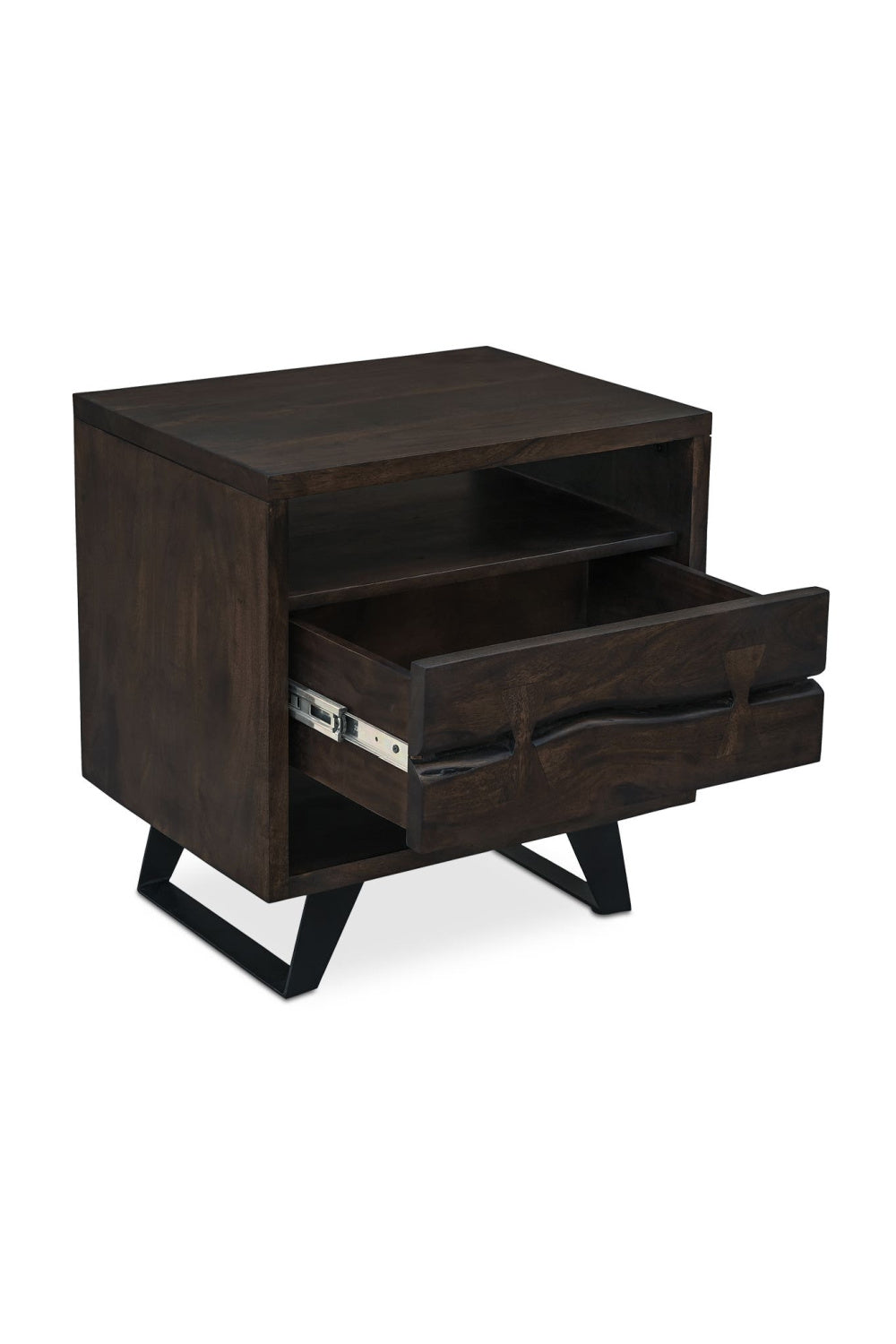 Solid Acacia 1-Drawer Nightstand | Novi Living Madagascar