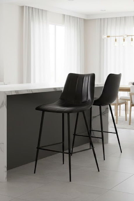 Modern European furniture - Vertical Stitched Counter Stools (2) - www.oroa.com