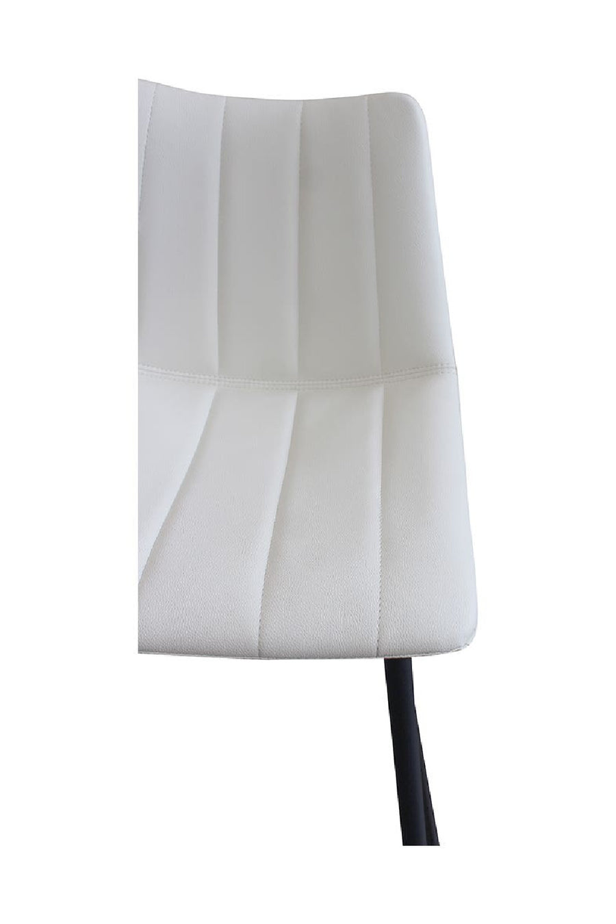 Close-up of white upholstery stitching