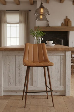 Modern European furniture - Vertical Stitched Counter Stools (2) - www.oroa.com