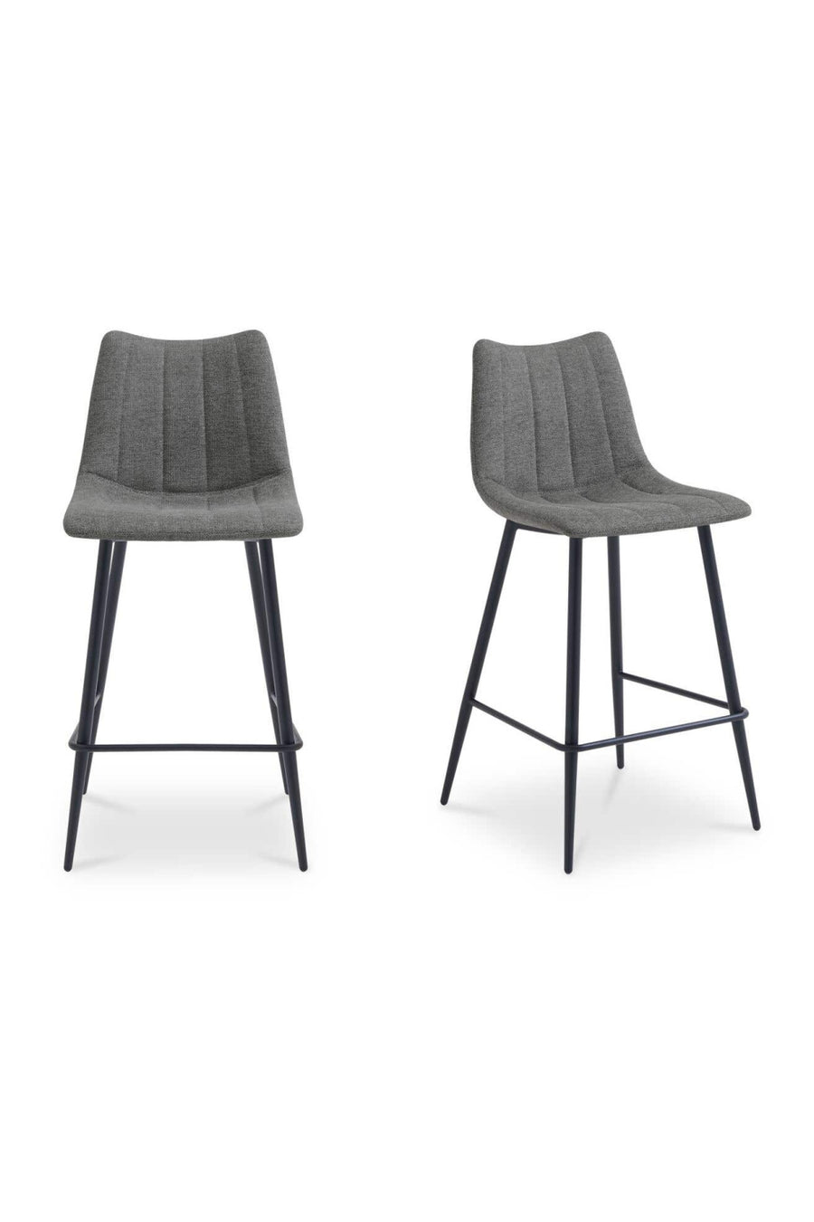 Two gray stools