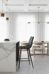 Modern European furniture - Vertical Stitched Counter Stools (2) - www.oroa.com