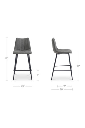 Modern European furniture - Vertical Stitched Counter Stools (2) - www.oroa.com