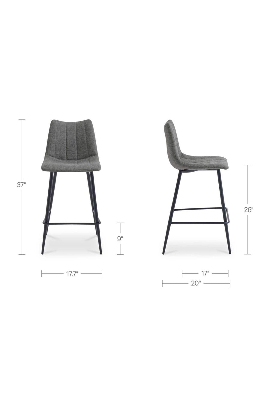 Bar stools in modern kitchen
