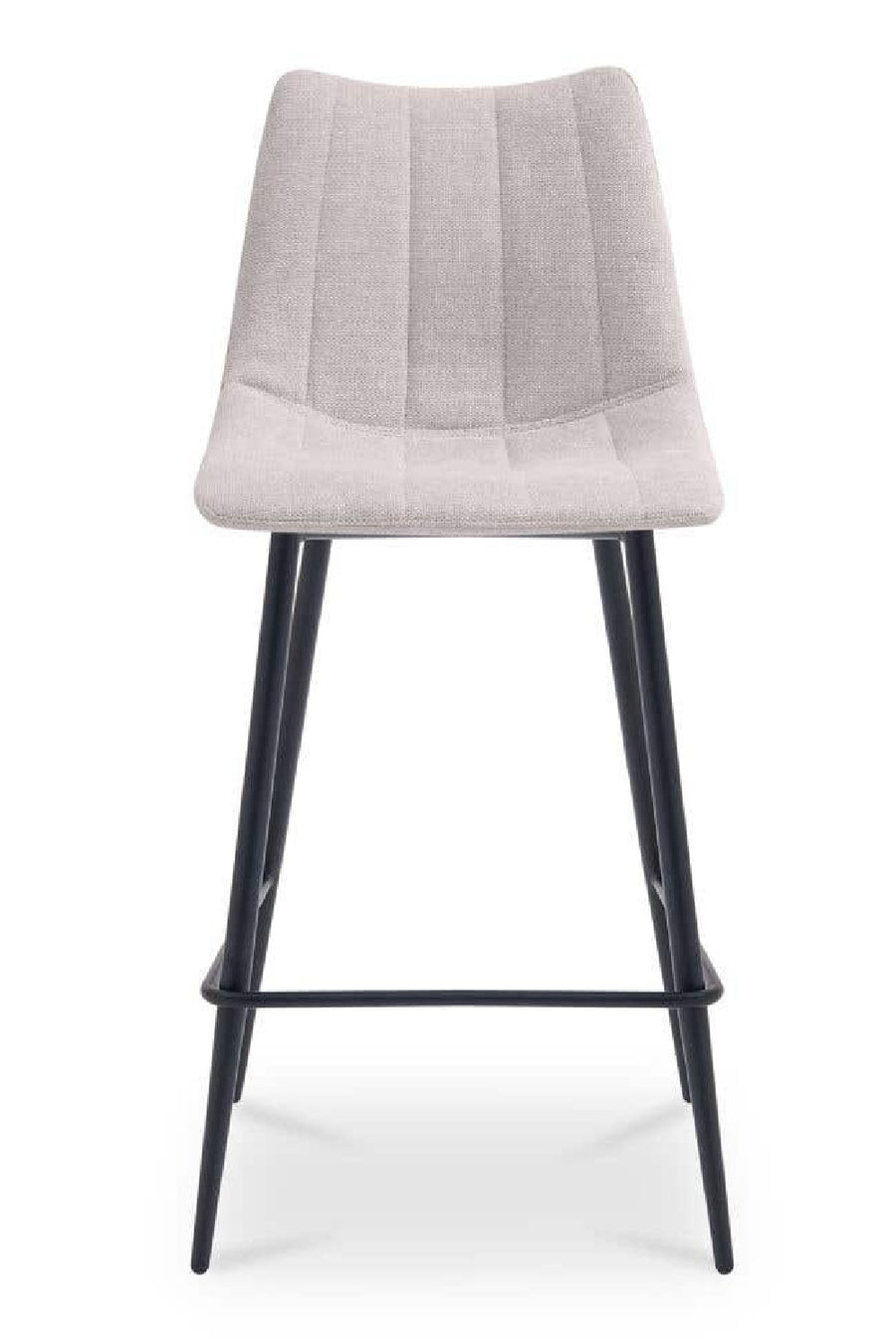 Light gray upholstered bar stool