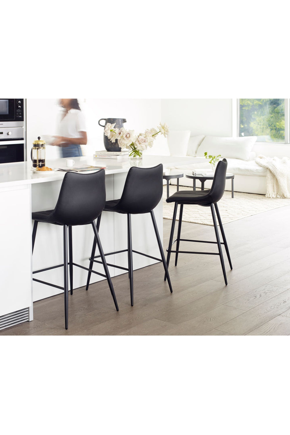 Vertical Stitched Bar Stools (2) | Novi Living Alibi | Oroa.com