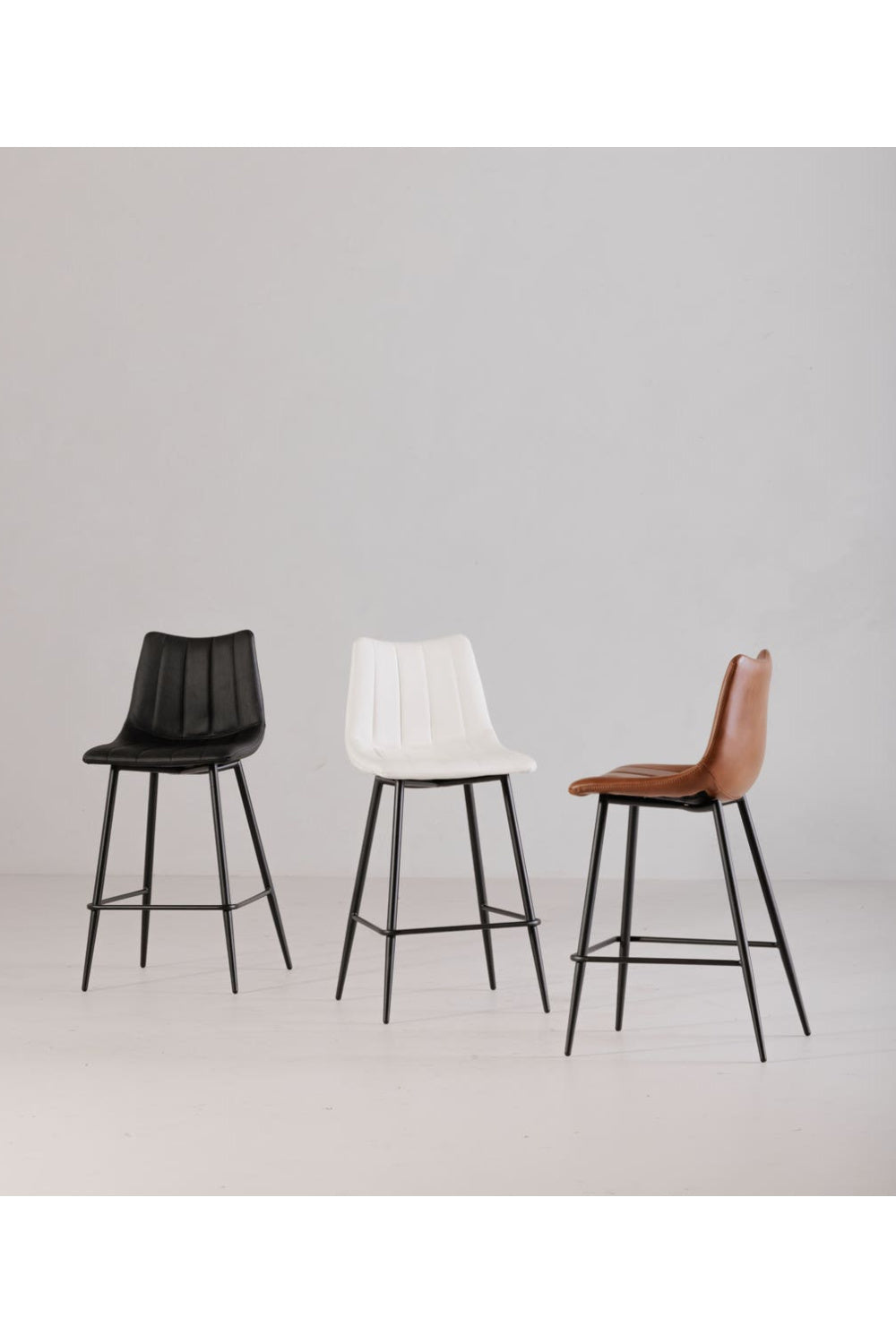 Vertical Stitched Bar Stools (2) | Novi Living Alibi | Oroa.com