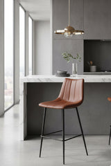 Modern European furniture - Vertical Stitched Bar Stools (2) - www.oroa.com