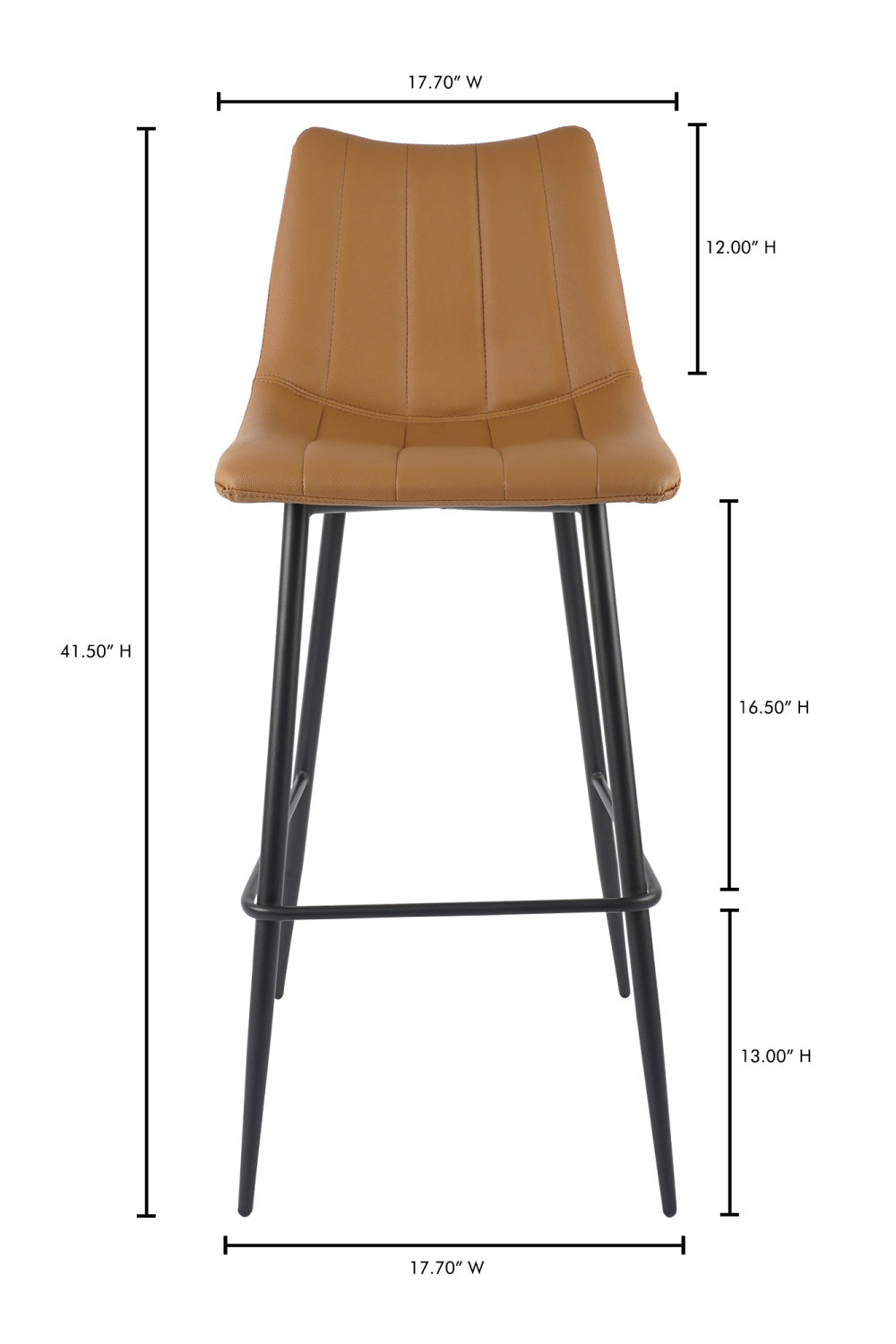 Vertical Stitched Bar Stools (2) | Novi Living Alibi | Oroa.com