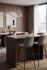 Modern European furniture - Vertical Stitched Bar Stools (2) - www.oroa.com