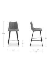Modern European furniture - Vertical Stitched Bar Stools (2) - www.oroa.com