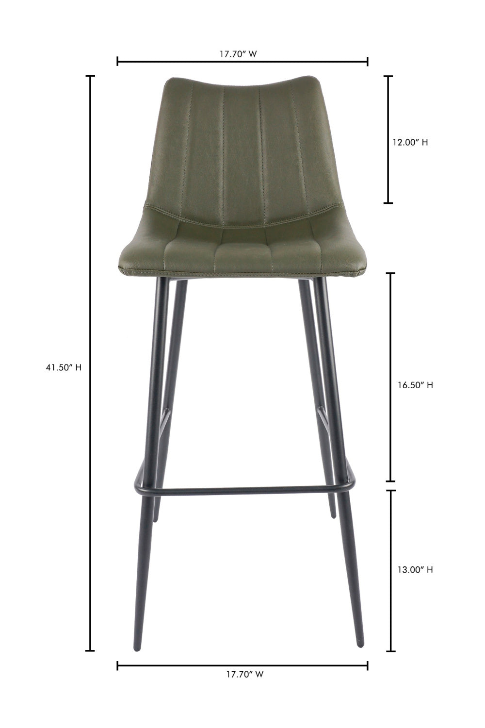 Vertical Stitched Bar Stools (2) | Novi Living Alibi | Oroa.com